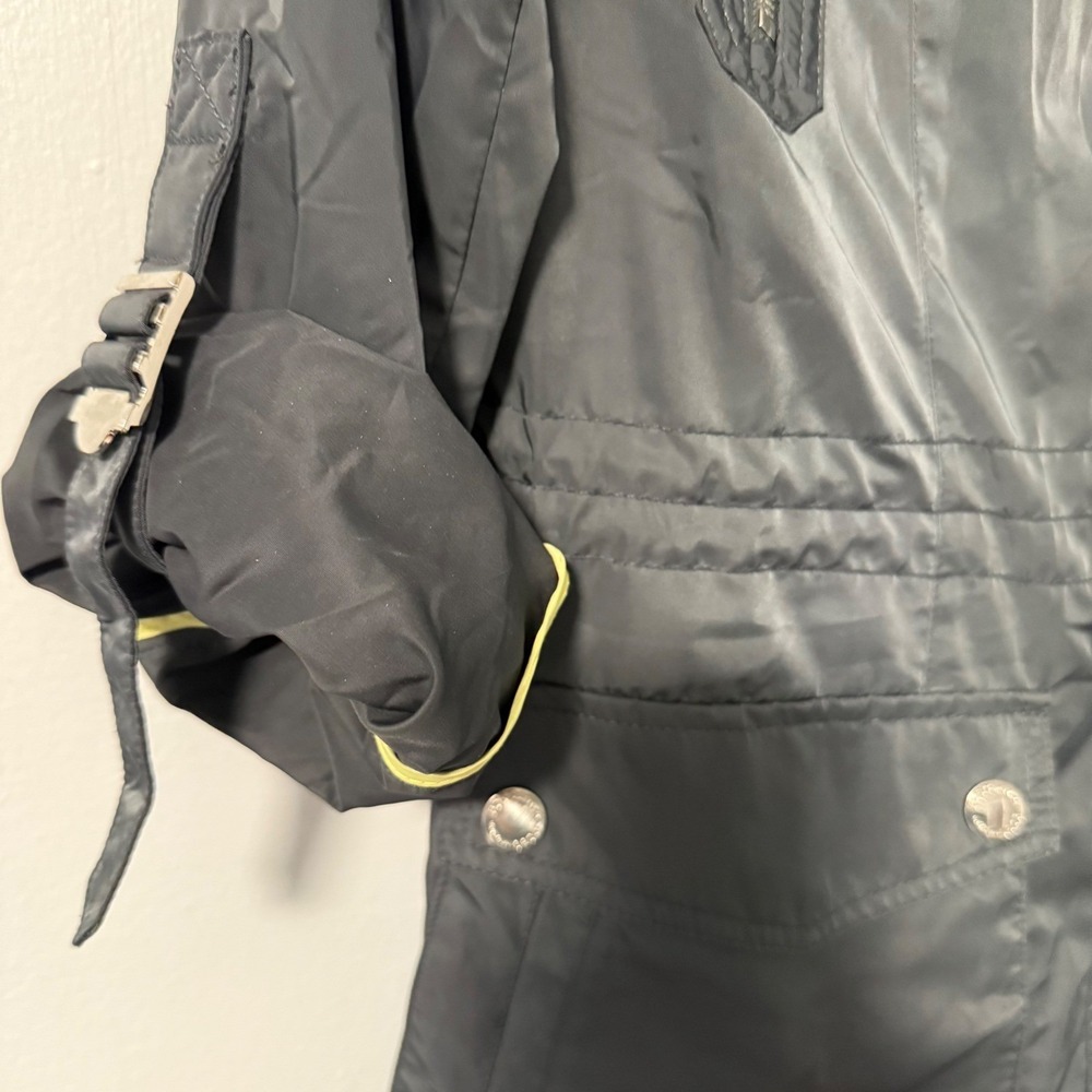 Bcbgeneration Gray Hooded Utility Jacket Roll Tab… - image 4